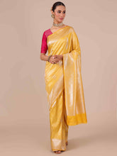 Yellow Color Silk Weaving Saree with Unstitched Matching Blouse - House of Surya